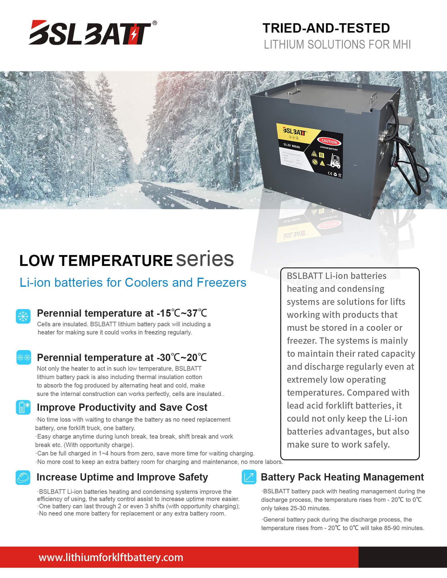 Low-Temperature series Li-ion Batteries Low-Temperature series Li-ion Batteries