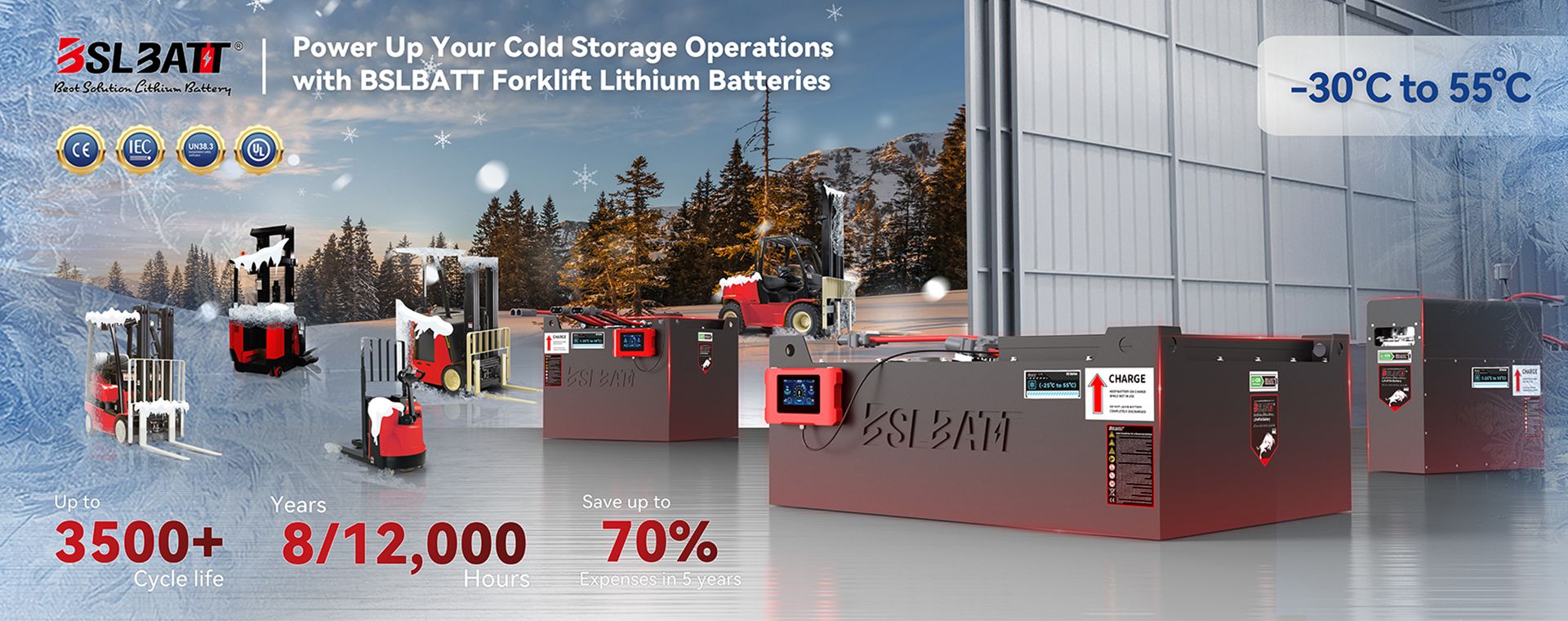 BSLBATT forklift battery cold storage solution BSLBATT forklift battery cold storage solution