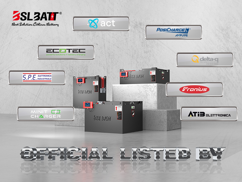 BSLBATT forklift lithium batteries are fully compatible with leading charger brands!