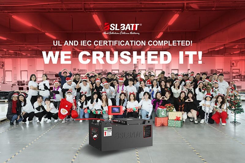 BSL Battery – Industrial’s commitment to safety is rewarded with UL2580 and IEC 62619 certification for LiFePo4 forklift batteries