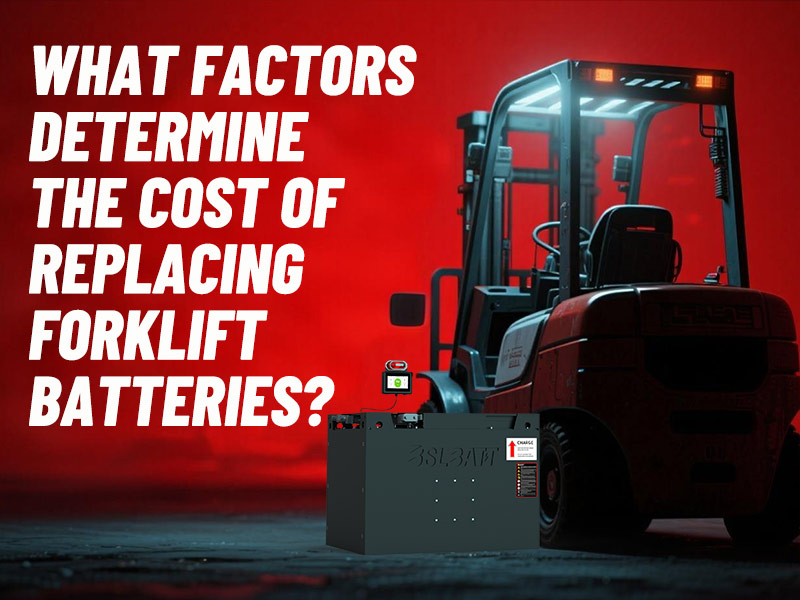What factors determine the cost of replacing forklift batteries?