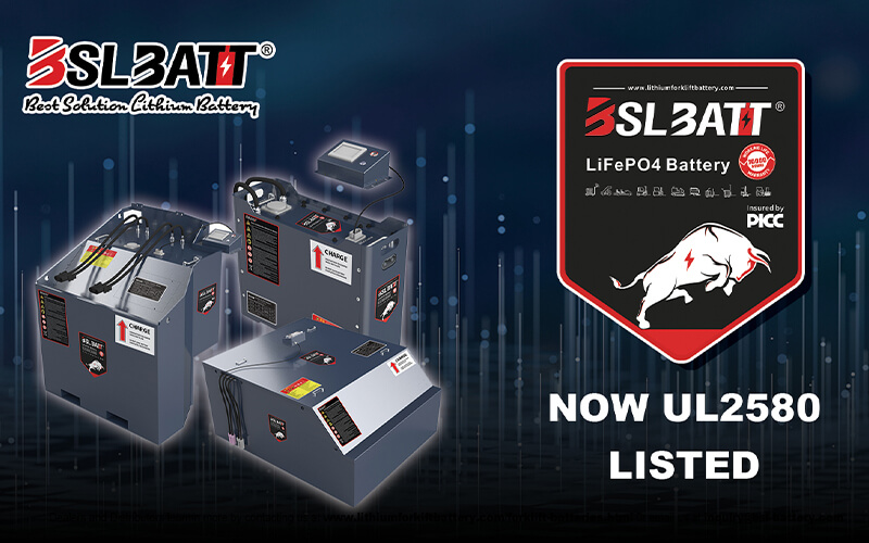 How do CE, IEC, and UL standards apply to BSLBATT® lithium-ion forklift batteries?