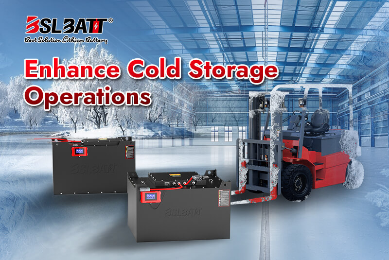 Cold Storage Power Supply: BSLBATT forklift lithium batteries support refrigerated applications for Crown forklifts